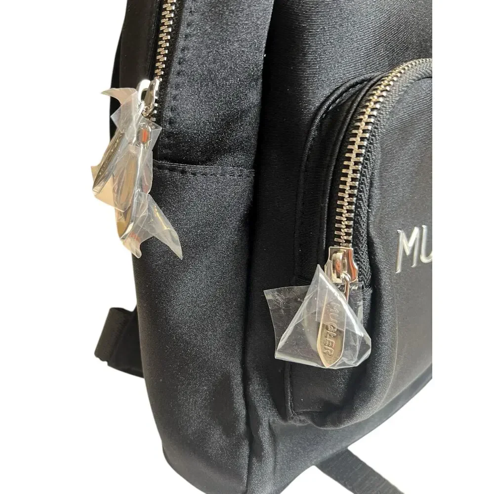 NWOT Mugler Parfums Black Neoprene Backpack